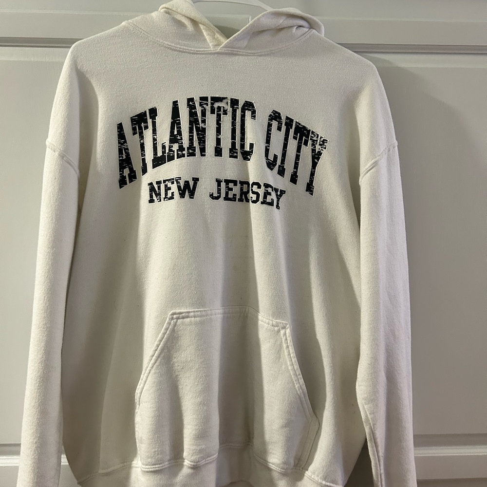 Atlantic City New Jersey White Hoodie
